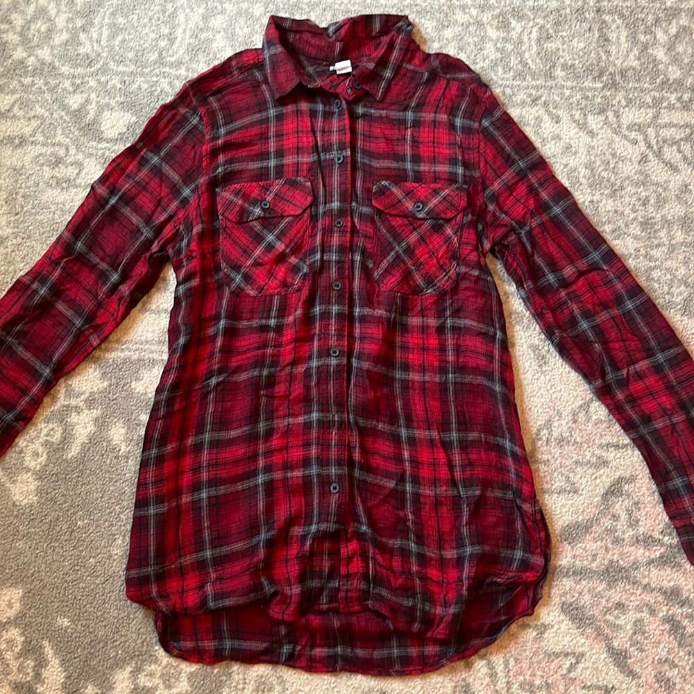 BDG Red Plaid Shirt